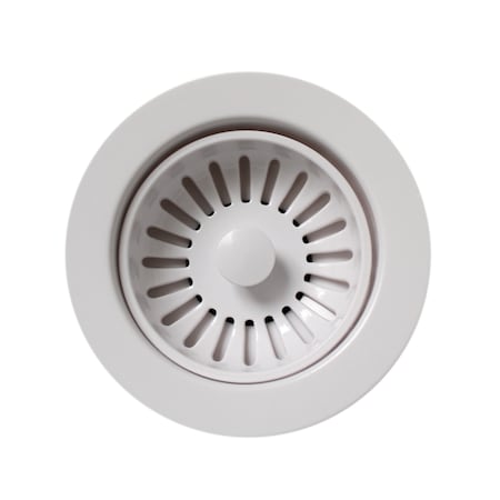 Whitehaus 3.5" Basket Strainer, White RNW50-WH